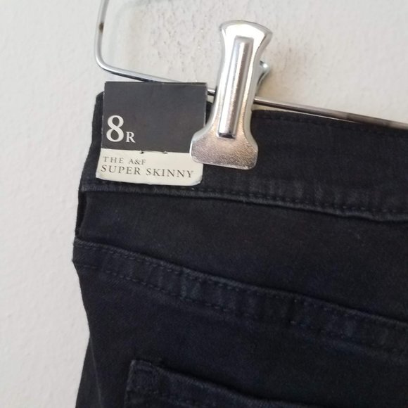 Abercrombie & Fitch Womens 8R Black The A&F Super Skinny Jeans NWT - Picture 6 of 10